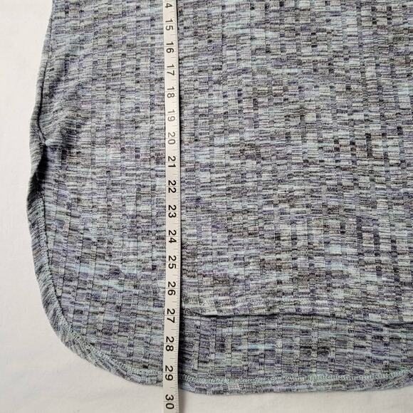 Absolutely Famous 3/4 Sleeve Pull-Over Tunic Womens Medium Bluish-Gray Knit Top - Picture 5 of 7